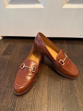 J. Crew Brown Leather Horsebit Loafers